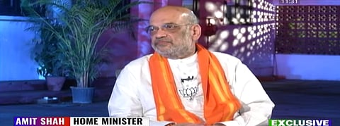 Screengrab of NDTV's interview with Amit Shah