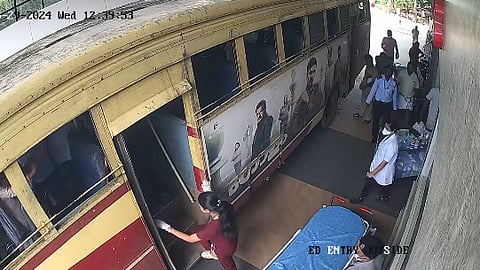 CCTV footage of the incident