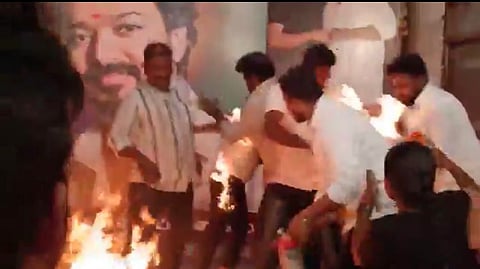 Chennai kid tries martial arts stunt for Vijay’s birthday, sustains burn injuries