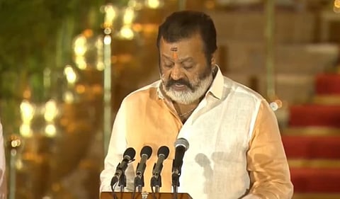 Suresh Gopi taking oath