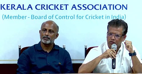 KCA secretary Vinod S Kumar and president Jayesh George
