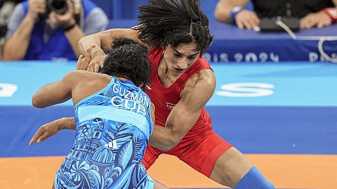 Vinesh Phogat on the wrestling ring