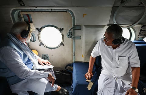 PM Modi undertakes aerial survey of landslide-hit Wayanad
