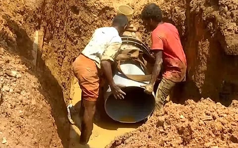 Pipeline realignment work