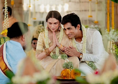Actors Siddharth and Aditi Rao Hydari get married in a private ceremony