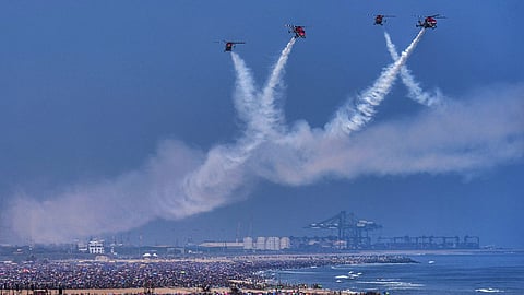 Air show at Marina Beach in Chennai