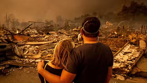 Over 1,000 structures burned in the span of two days, Jan 7-8, 2025, near Los Angeles.