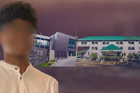 A collage of Gems and GPS schools in Kochi with a young boy Mihir in insight