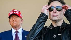 Elon Musk, right, has moved to take the reins of the US government