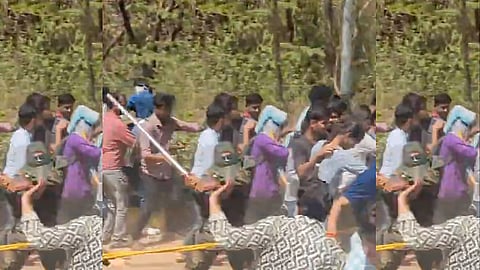 UoH students protesting against auction of Kancha Gachibowli