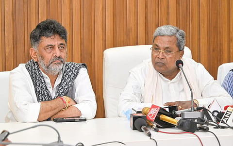 Chief Minister Siddarmaiah and Deputy CM DK Shivakumar