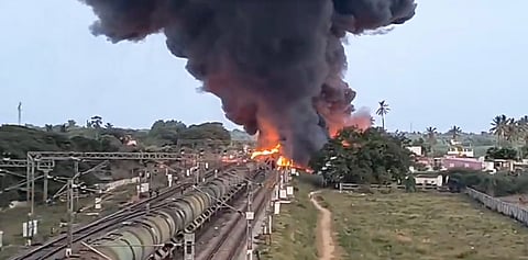 Residents evacuated after diesel-laden train catches fire in TN’s Tiruvallur