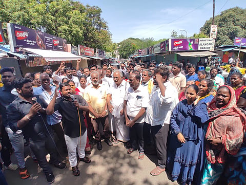 Chennai’s Moore Market vendors protest ‘illegal’ demolition of their shops