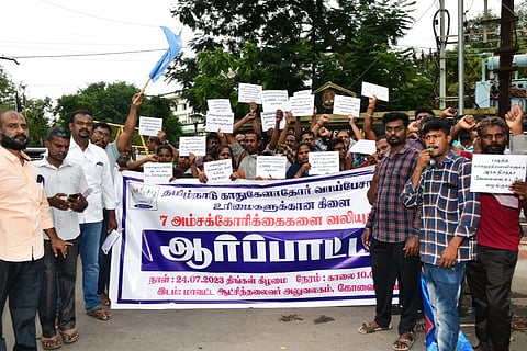 TARATDAC holds state-wide protests demanding higher stipend for persons with disabilities
