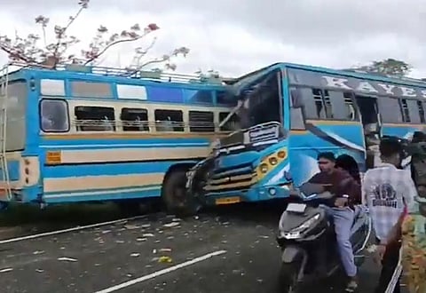 Seven killed, over 70 injured as two buses collide head-on near Tenkasi in Tamil Nadu