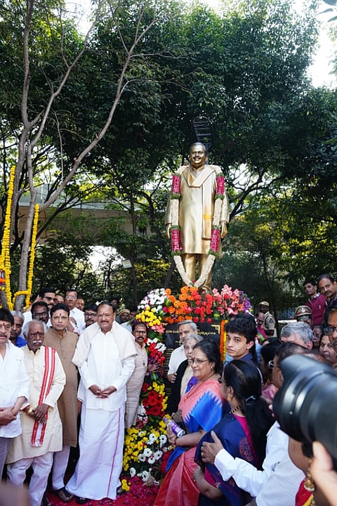 Legendary singer SP Balasubrahmanyam's statue unveiled in Hyderabad