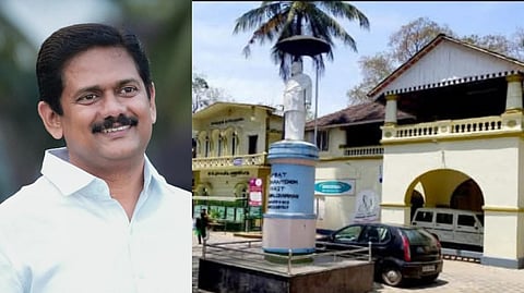 Sumesh Achuthan, Chittur-Thathamangalam Municipality office (L to R)