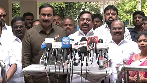 Anbumani Ramadoss and Edappadi K Palaniswami
