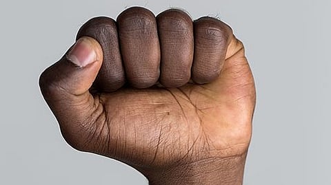 A raised fist