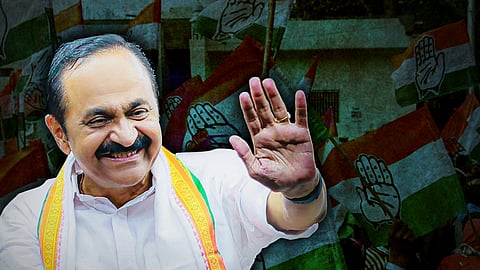 Image featuring VD Satheesan, wearing a white shirt