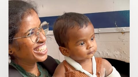 Akhila and her son Arshid