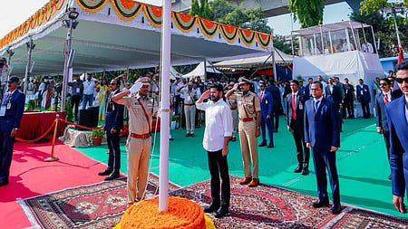 Telangana celebrates Formation Day; CM Reddy, Guv unfurl Tricolour