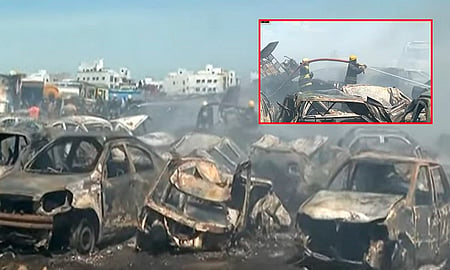 Massive fire at Pallikaranai dump yard guts over 100 seized vehicles, smoke chokes south Chennai
