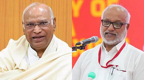 image featuring Mallikarjun Kharge and MA Baby (L to R)