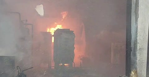Fire at Dakshi Energy at Parawada pharma city