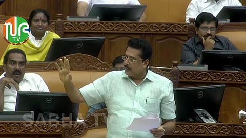 Kerala Education Minister n Shamsudheen speaking at the Assembly