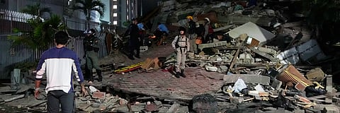 Debris after an earthquake in Caracas, Venezuela, Wednesday, June 24 2026.