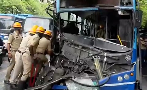 Bengaluru: 18 hurt after BMTC bus rams into stationary bus