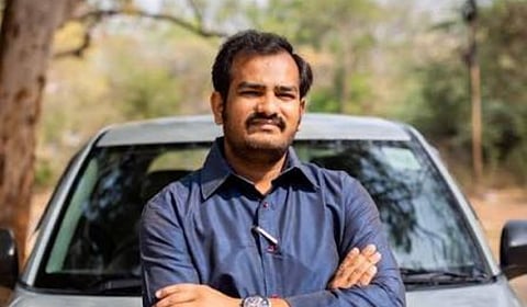 Founder president of the Telangana Gig and Platform Workers Union (TGPWU) Shaik Salauddin
