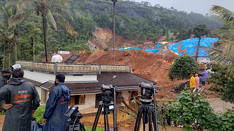 The project site at Kalladi where a landslide triggered a debris flow of accumulated soil