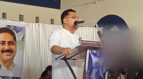 KT Jaleel at the function in Mannarkkad, Palakkad