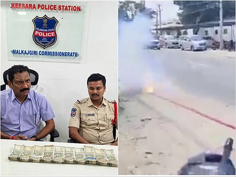 Telangana cops arrested for taking Rs 5 lakh bribe, residents celebrate with fireworks