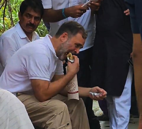 As Rahul Gandhi protests against ECI, right-wing’s ‘gotcha’ moment is a chicken roll