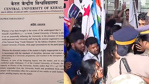 Suspension order and the protest occurred on October 6 (L to R)