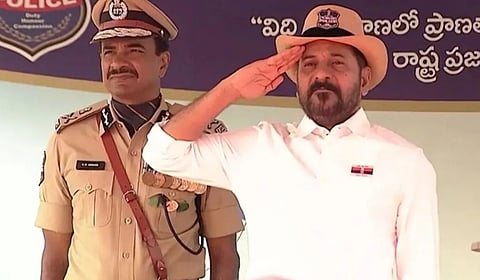 Telangana DGP CV Anand and CM Revanth Reddy
