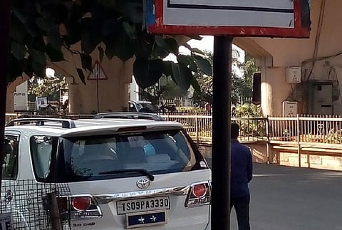 Top cop's vehicle issued challan in Hyderabad by traffic police for wrong parking