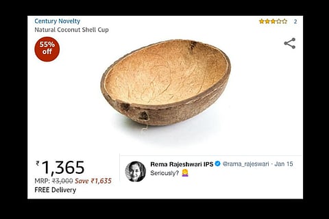 Half a coconut shell for Rs 1,365: Amazon's offer has buyers, Twitter can't believe it