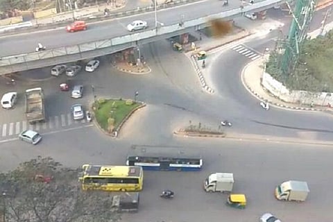 Work on pedestrian friendly amenities at Bengaluru’s infamous Iblur Junction paused