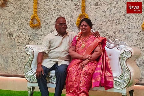 Srinivas Gupta with his late wife
