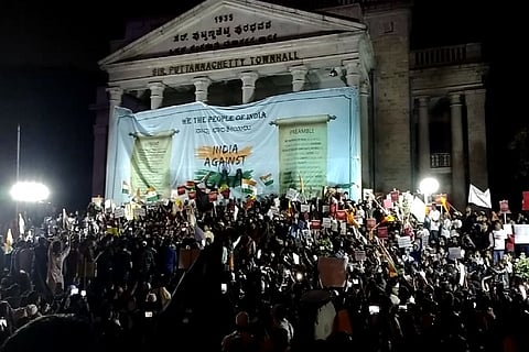 Bengaluru citizens protest at Town Hall against Citizenship Act