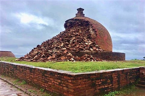 Vizag activists demand ASI should restore damaged Buddhist stupa, not state body