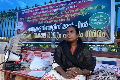 Dalit woman Chitralekha’s auto still caught in Chandy road-block