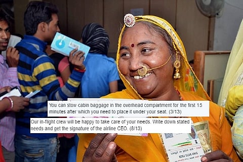 Man's hilarious tweets explain demonetisation confusion in-flight announcement style