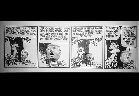 These hilarious comics feature Donald Trump as Calvin in ‘Donald and Hobbes’