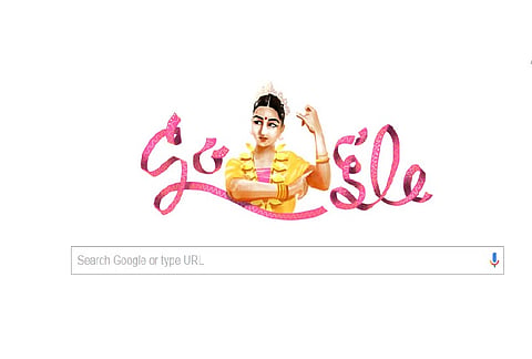 Google doodle features Bharatanatyam dancer Rukmini Devi on her 112th birth anniversary