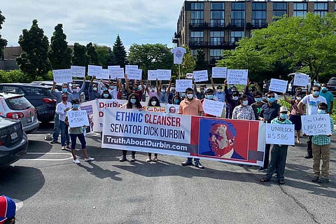 Indian protesting in the US over green card blockage